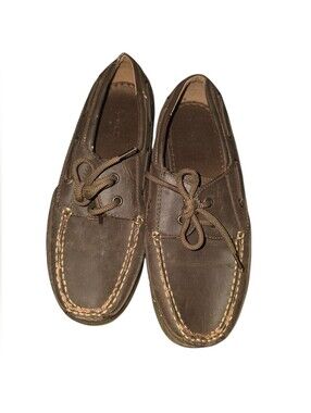 9/2/3. Mens Dexter Brown Leather Boat Shoes